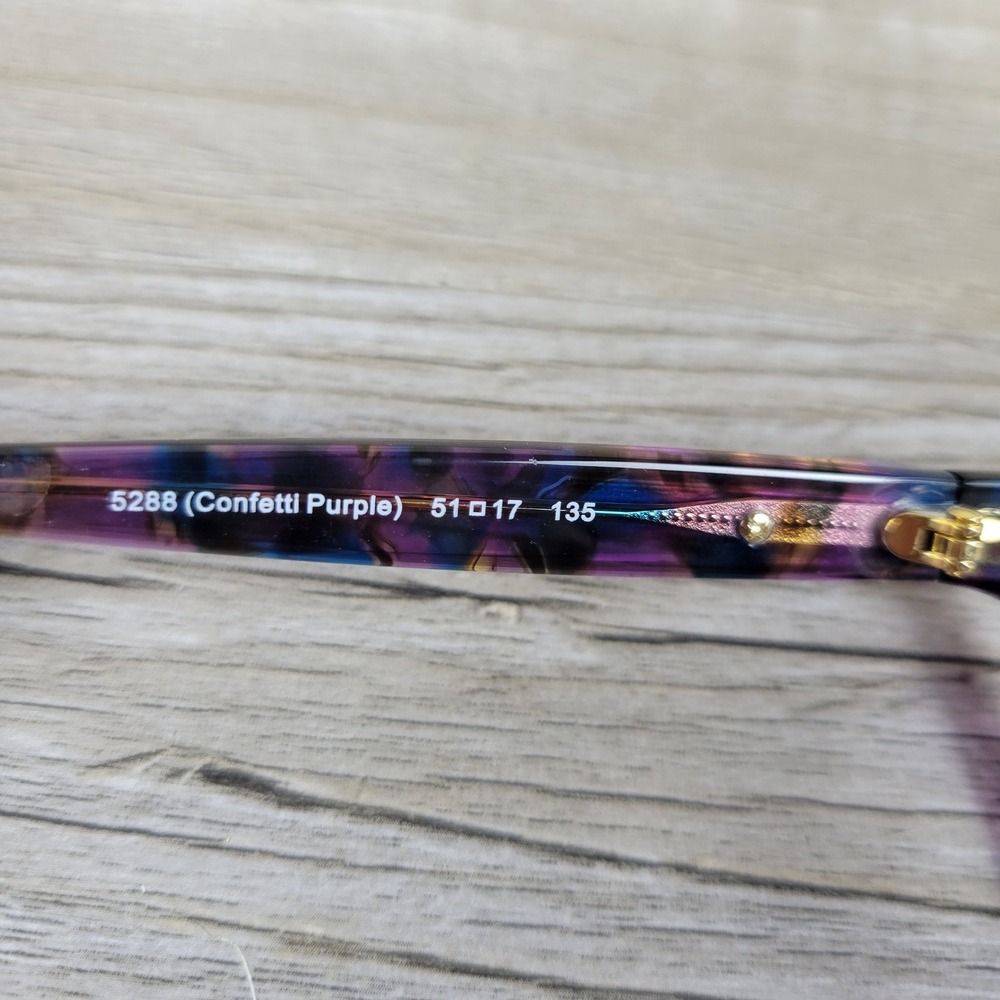Coach Eyeglasses Frames HC 6065 L948 5288 Confetti Purple Womens 51-17-135 - Picture 6 of 13